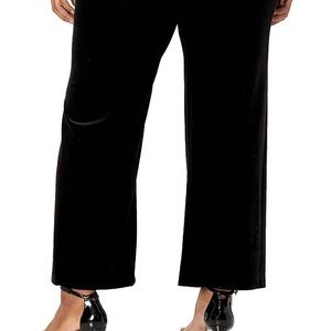 Alex Evenings women's cropped wide leg velvet dress pant